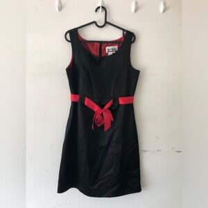 Vintage Sherri Martin Black and Red Formal Dress 10 Large